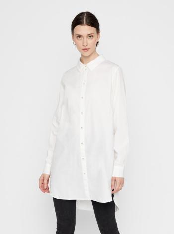 Bílá dlouhá košile Pieces Noma