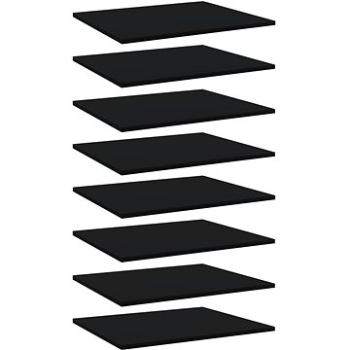 Přídavné police 8 ks černé 60 x 50 x 1,5 cm dřevotříska 805269
