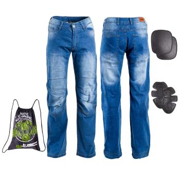 Pánské moto jeansy W-TEC Davosh  modrá  4XL