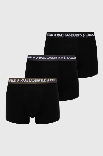 Boxerky Karl Lagerfeld 3-pack pánské, černá barva