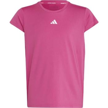 adidas 3-STRIPES TEE Dívčí tréninkové tričko, růžová, velikost