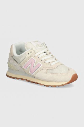 Sneakers boty New Balance 574 béžová barva, WL574GU2