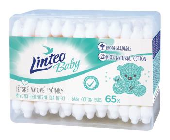 Linteo Baby Papírové vatové tyčinky box 65 ks