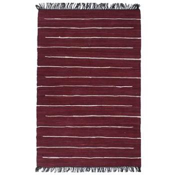 Ručně tkaný koberec Chindi bavlna 160x230 cm vínový (133939)