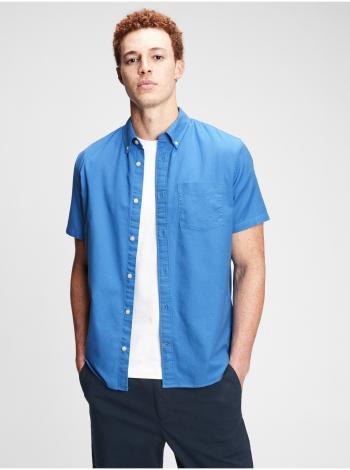 Modrá pánská košile lived-in stretch oxford shirt