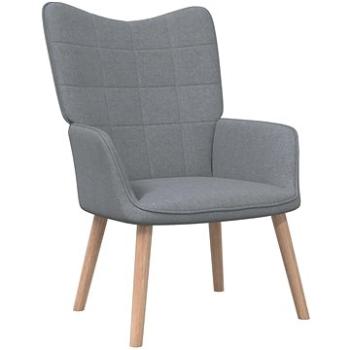 Relaxační židle světle šedá textil, 327919 (327919)