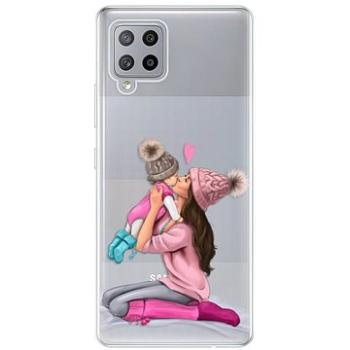 iSaprio Kissing Mom - Brunette and Girl pro Samsung Galaxy A42 (kmbrugirl-TPU3-A42)