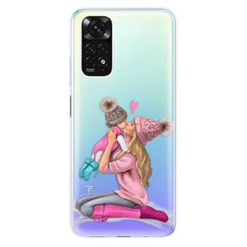 Odolné silikonové pouzdro iSaprio - Kissing Mom - Blond and Girl - Xiaomi Redmi Note 11 / Note 11S