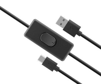 AKASA - USB 2.0 typ A na typ C kabel se switchem