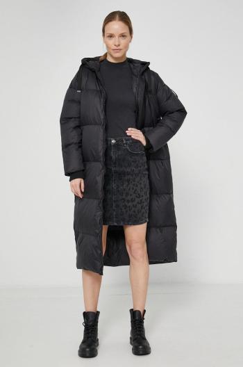 Péřová bunda Bomboogie dámská, černá barva, zimní
