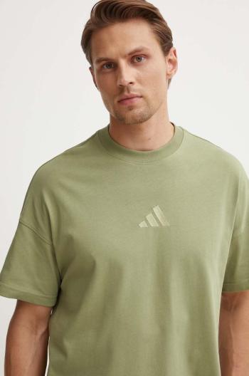 Bavlněné tričko adidas All SZN zelená barva, JD1010