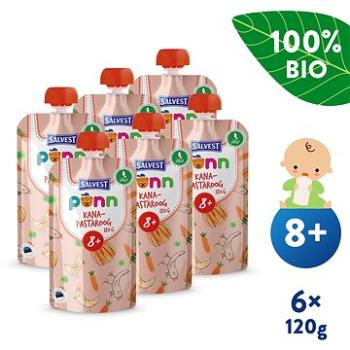 SALVEST Ponn BIO Kuřátko s těstovinami 6× 120 g (4740073075913)