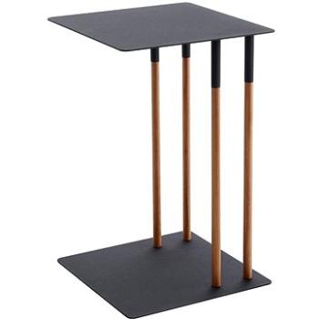 Yamazaki Odkládací stolek Plain 4804, kov/dřevo, černý (4804)