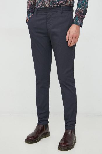 Kalhoty Emporio Armani pánské, tmavomodrá barva, jednoduché