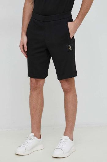 Bavlněné šortky Armani Exchange pánské, černá barva