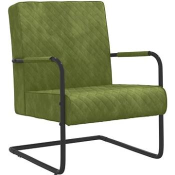 Konzolová židle světle zelená samet, 325727 (325727)