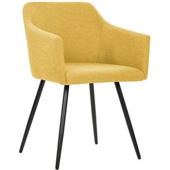 Jídelní židle 4 ks žluté textil (3065678)