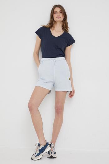 Bavlněné šortky Lyle & Scott dámské, hladké, high waist