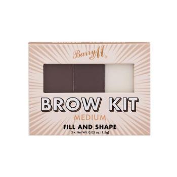 Barry M Brow Kit 4,5 g set a paletka na obočí pro ženy Medium