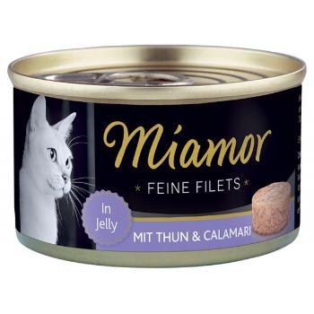 Konzerva MIAMOR Feine Filets tuňák + kalamáry v želé 100g