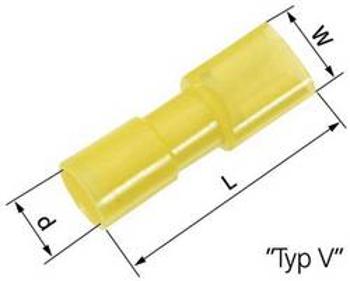 Faston zásuvka LAPP 61794971 6.3 mm x 0.8 mm, 180 °, plná izolace, žlutá, 50 ks