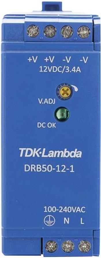 Zdroj na DIN lištu TDK-Lambda DRB50-12-1, 12 V/DC, 4,2 A