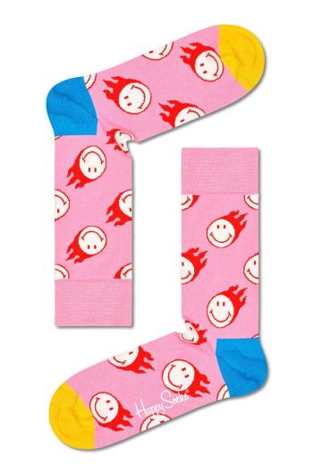 Ponožky Happy Socks pánské, růžová barva