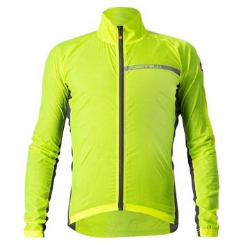 Castelli SQUADRA STRETCH Pánská větrovka na kolo, reflexní neon, velikost