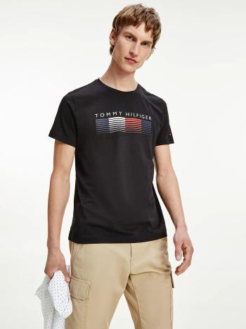 Tommy Hilfiger pánské černé tričko Graphic - S (BDS)
