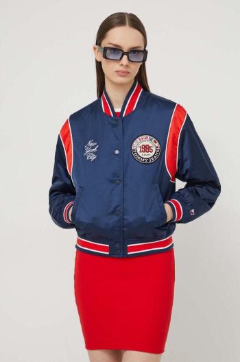 Bomber bunda Tommy Jeans Archive Games tmavomodrá barva, přechodná, DW0DW18535