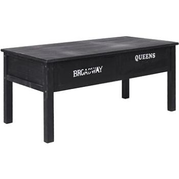 Konferenční stolek černý 100x50x45 cm dřevo (284141)