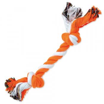 Uzel Dog Fantasy bavlněný oranžovo-bílý 2 knoty 25cm