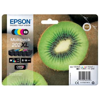 EPSON C13T02G74010 - originální cartridge, černá + barevná, 13,8ml/7,9ml/3x8,5ml