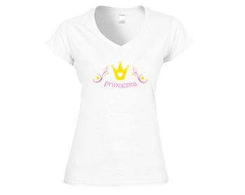 Dámské tričko V-výstřih Princezna