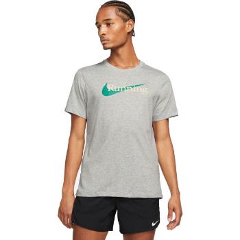 Nike DRI-FIT Pánské běžecké tričko, šedá, velikost XL