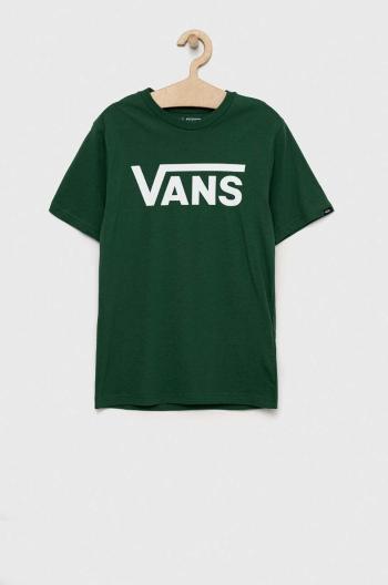 Dětské bavlněné tričko Vans BY VANS CLASSIC BOYS EDEN/WHITE zelená barva, s potiskem
