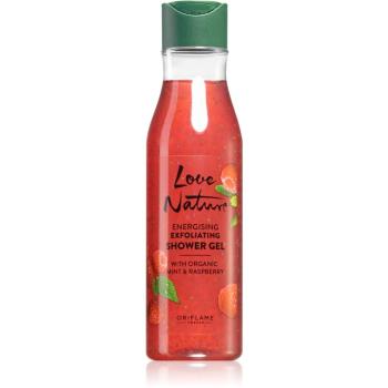 Oriflame Love Nature Organic Mint & Raspberry exfoliační sprchový gel 250 ml