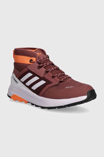 Dětské boty adidas TERREX TERREX TRAILMAKER MID R.RDY vínová barva, ID0925