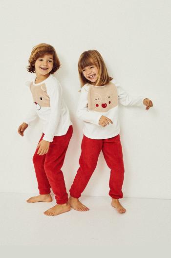 Dětské pyžamo zippy červená barva, s potiskem