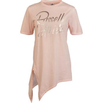 Russell Athletic KNOTTED STRIPTED TEE SHIRT Dámské tričko, růžová, velikost M