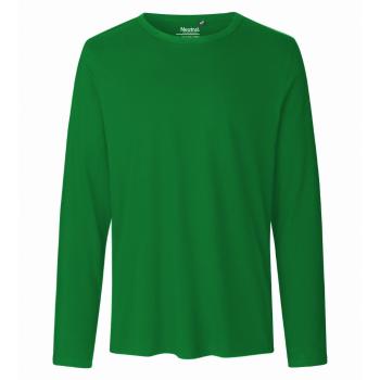 Neutral Pánské tričko s dlouhým rukávem z organické Fairtrade bavlny - Zelená | XL