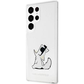 Karl Lagerfeld PC/TPU Choupette Eat Zadní Kryt pro Samsung Galaxy S23 Ultra Transparent (KLHCS23LCFNRC)