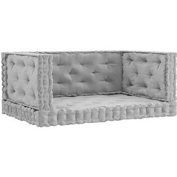 Podušky na nábytek z palet 4 ks šedé bavlna (3068603)