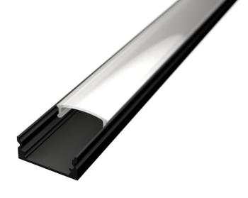 LED Solution Nástěnný profil pro LED pásky N3 černý délky a typy profilů: Profil bez difuzoru (krytu) 2m