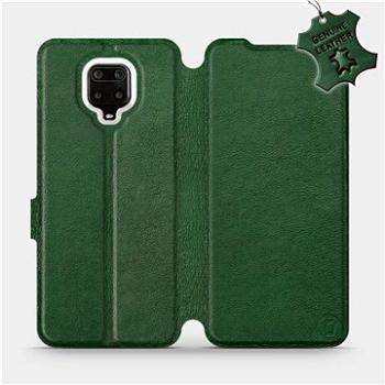 Flip pouzdro na mobil Xiaomi Redmi Note 9 Pro - Zelené - kožené -   Green Leather (5903516248551)