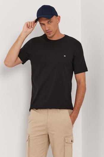 Tričko Calvin Klein pánské, černá barva, hladké