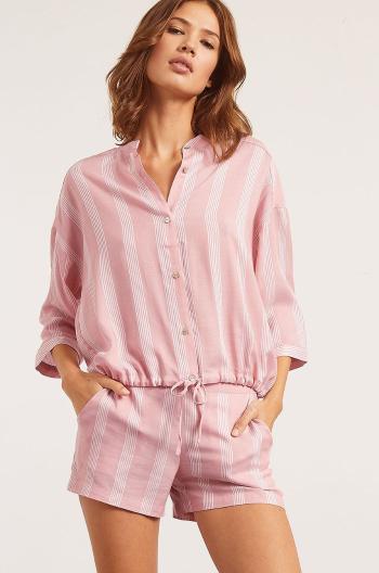 Pyžamová košile Etam Anil dámská, růžová barva