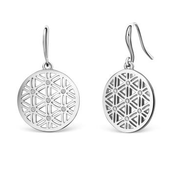 CRYSTalp Módní náušnice s krystaly Flower of Life 40086.CRY.R