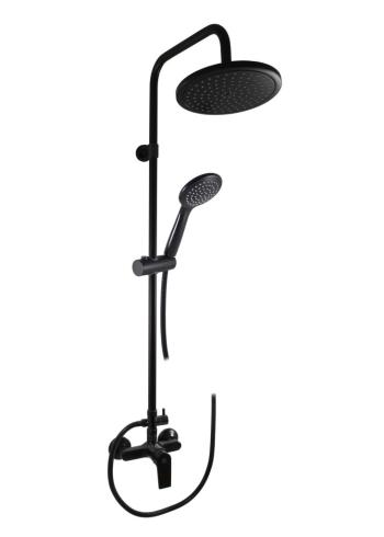 SLEZAK-RAV Vodovodní baterie sprchová COLORADO s hlavovou a ruční sprchou černá matná, Barva: černá matná, Rozměr: 150 mm CO182.5/3CMAT