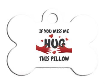 Psí známka kostička Hug this pillow